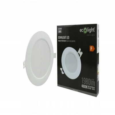 ECOLIGHT Kulatý zapuštěný LED panel 18W - neutrální barva