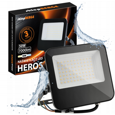 BERGE LED reflektor Heros 50W - IP65 - neutrální bílá