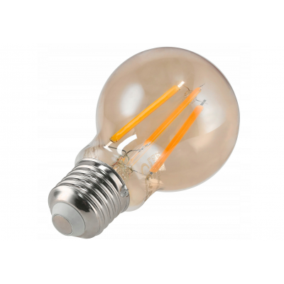 BERGE LED žárovka E27 s vláknem Amber - 8W - teplá bílá