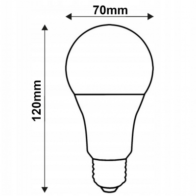 BERGE LED žárovka s vláknem E27 - 15W - neutrální bílá