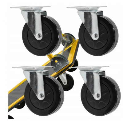 CROWNMAN Otočná gumová nábytková kolečka 4" - 4 ks