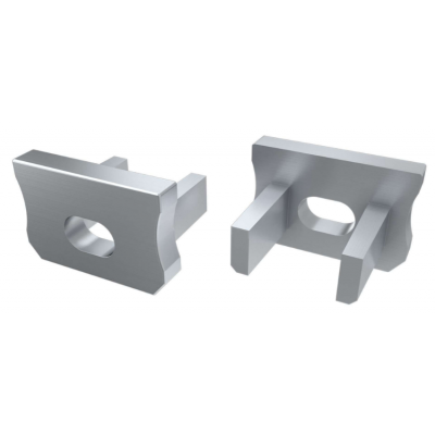 LUMINES Krytka pro profil LED LUMINES X - šedá s otvorem