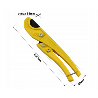 CROWNMAN Nůžky na stříhání PVC trubek - čepel SK5, rukojeť PP 3