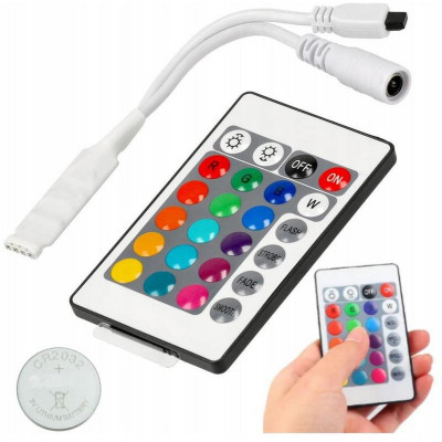 ECOLIGHT Ovladač pro RGB LED pásky, dálkové ovládání IR24 6A