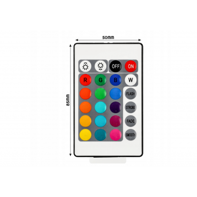 ECOLIGHT Ovladač pro RGB LED pásky, dálkové ovládání IR24 6A