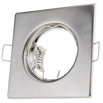 BERGE Pevná čtvercová objímka pro halogenovou žárovku s matným povrchem pro žárovky GU10 MR16