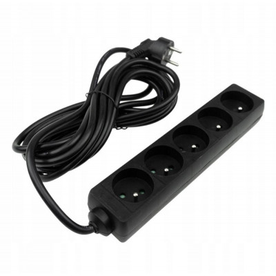 ECO LIGHT Prodlužovací kabel, prodlužovací kabel, 5 zásuvek, 230V, 5m, uzemněný