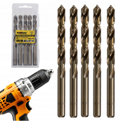 CROWNMAN Sada 5 kobaltových vrtáků HSS 5% M35