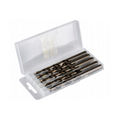 CROWNMAN Sada 5 kobaltových vrtáků HSS 5% M35