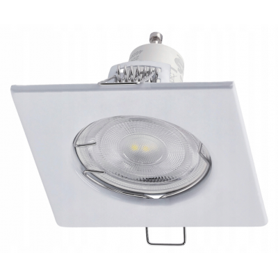 BERGE Halogenové stropní svítidlo, pohyblivé, kulaté, bílé, zapuštěné, GU10, MR16