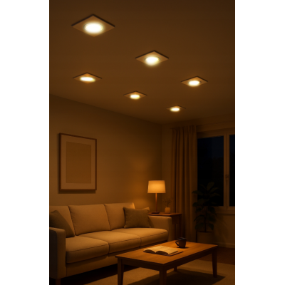 BERGE Halogenové stropní svítidlo, pohyblivé, kulaté, bílé, zapuštěné, GU10, MR16