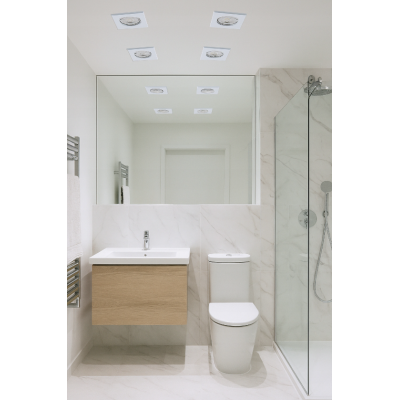 BERGE Halogenové stropní svítidlo, pohyblivé, kulaté, bílé, zapuštěné, GU10, MR16