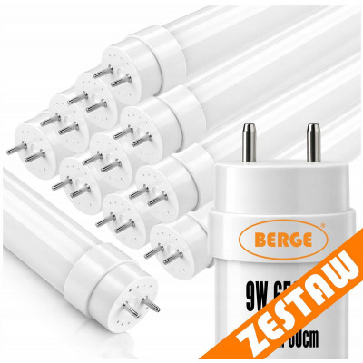 10x LED trubice 9W 950lm 60cm 6500K G13 T8 - studená bílá