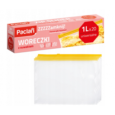 Sáčky na zip 1l 20 ks praktické a nepropustné