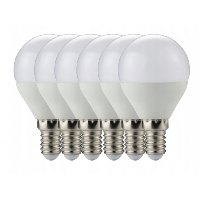 SADA 6x LED žárovka E14 G45 10W 830lm - teplá bílá