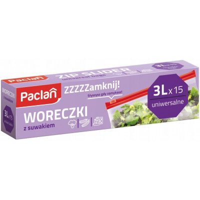 Zipové sáčky se zipem 3L 15 ks na zeleninu a ovoce