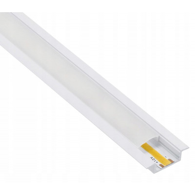 LED profil zapuštěný 1m hliníkový bílý pro sadu LED pásků