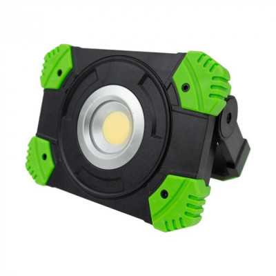 LED reflektor 10W 5000K přenosný - dobíjecí