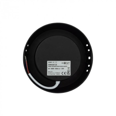 LED stropní svítidlo, přisazené, kulaté, 6W, 660lm, černé, 4000K
