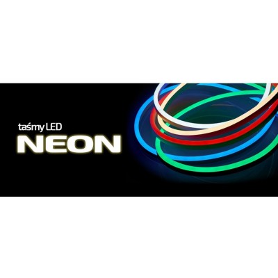 LED pásek NEON - 230V - 1m - 8W/m - IP65 - růžový