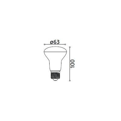 MILIO LED žárovka R62 - E27 - 7W - 1030 lm - neutrální bílá