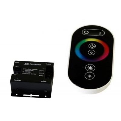 BERGE Dálkový dotykový ovladač černý pro RGB LED pásky - max 216W