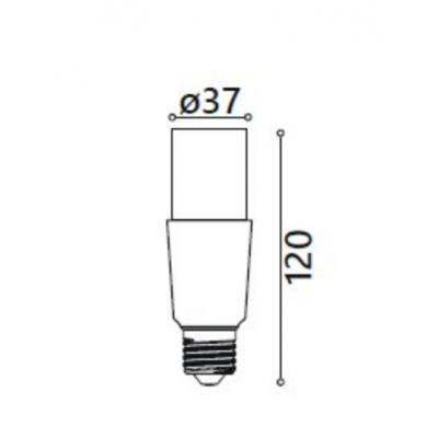 LED žárovka T37 - E27 - 9W - 800Lm - teplá bílá